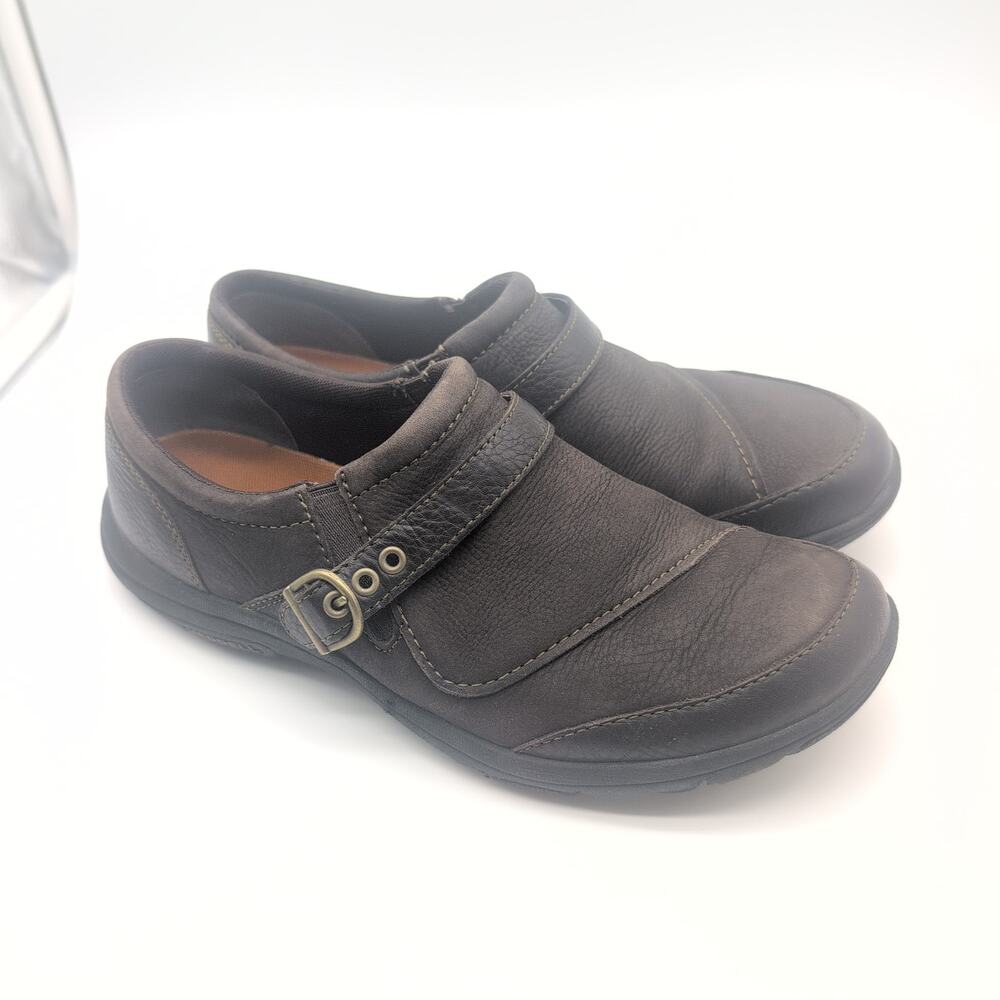 Merrell Dassie Espresso Slip On Buckle Comfort Walking Shoes Women's 9